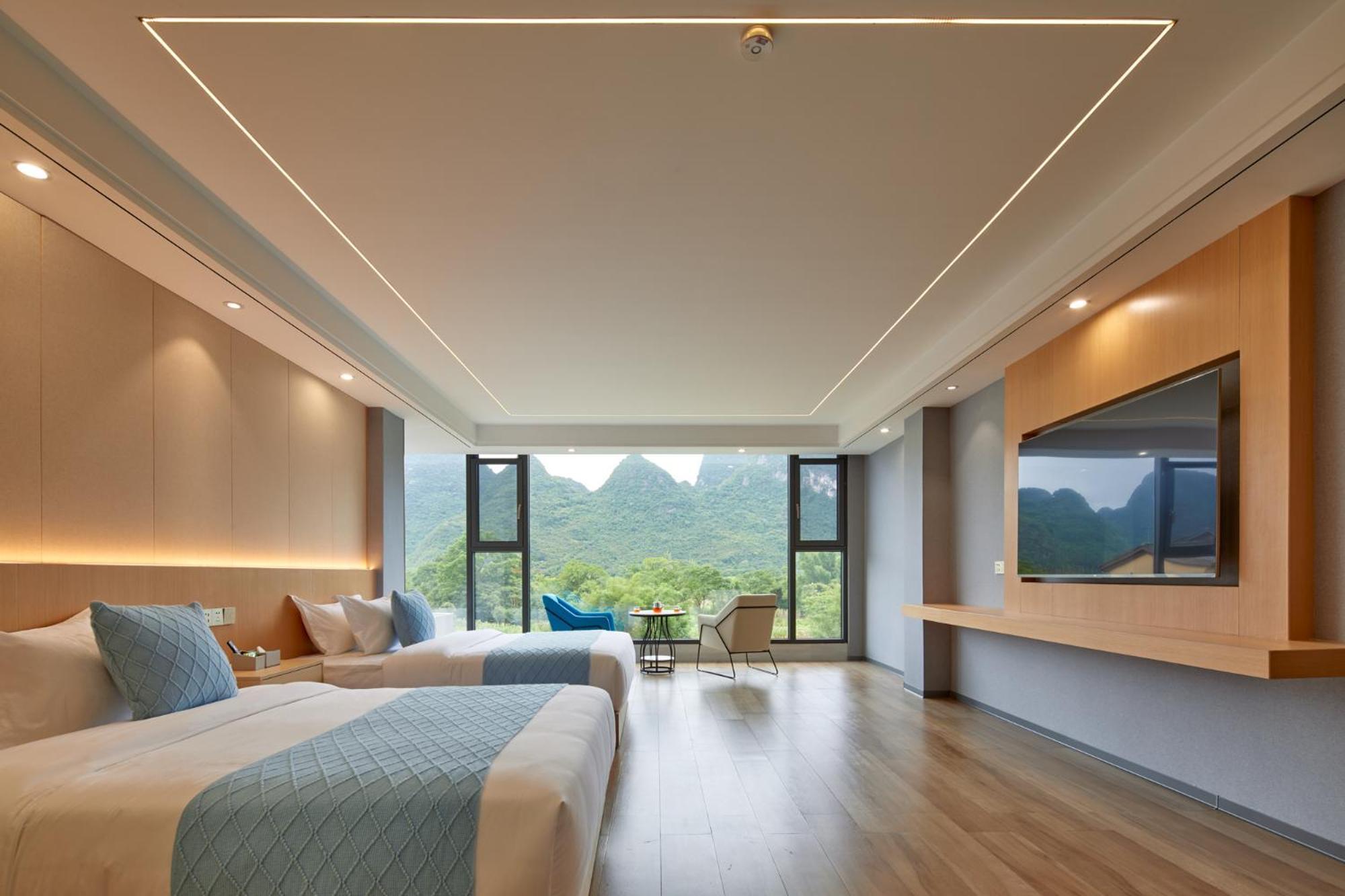 Yangshuo Fortune Lake Inn- One Way Free Pick Up From Airport Or Ts Over 3 Nights Екстериор снимка